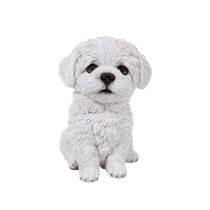 maltese puppy statue